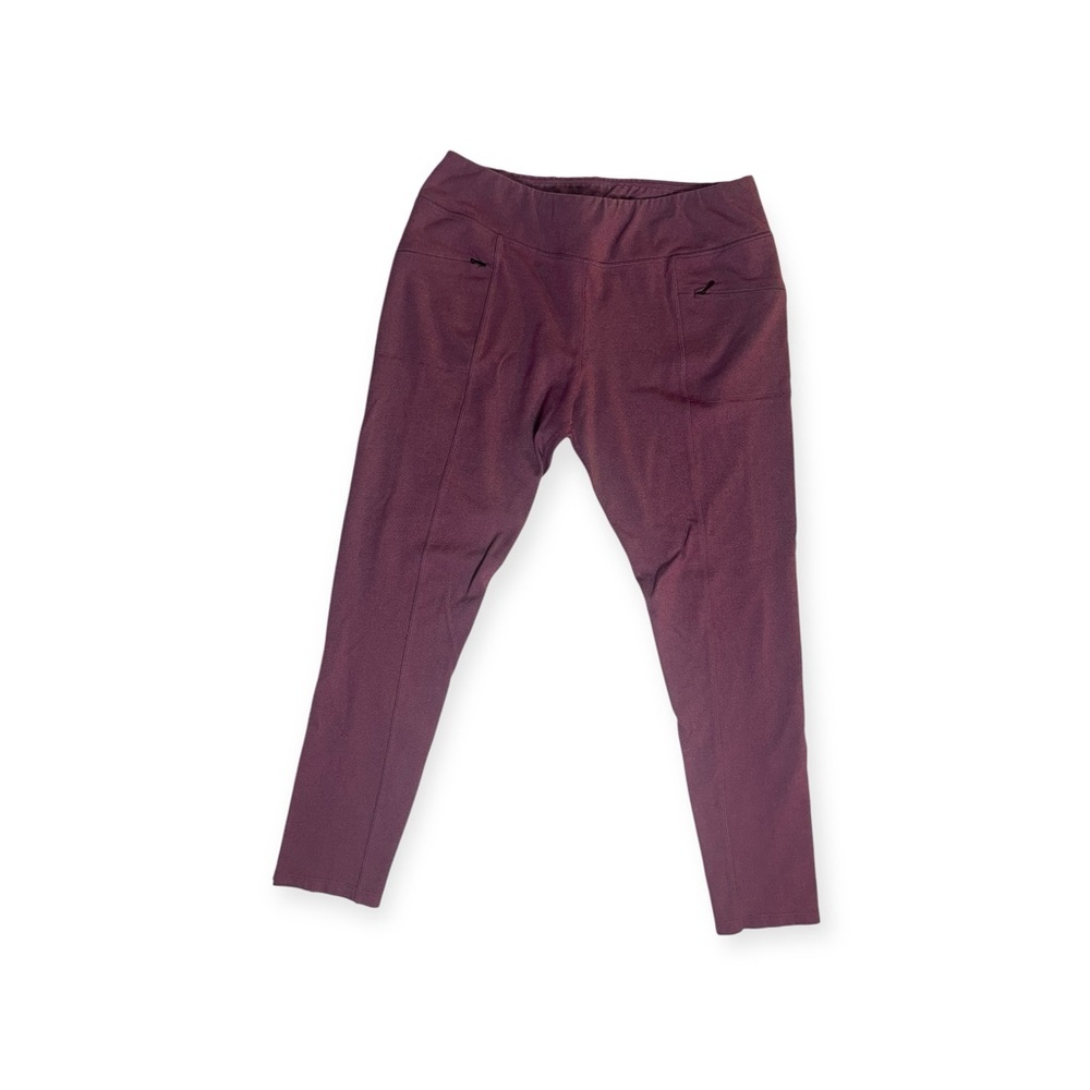 Reel Legends Plum High-Rise Active Leggings with Zip Pockets